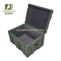 Caixa logística dura do equipamento impermeável plástico verde resistente durável com punho